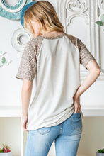 Load image into Gallery viewer, Heimish Full Size Animal Print Half Button Short Sleeve Top