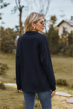 Load image into Gallery viewer, Collared Neck Cable-Knit Long Sleeve Blouse