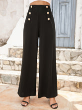 Load image into Gallery viewer, Buttoned High Waist Relax Fit Long Pants