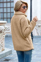 Load image into Gallery viewer, Full Size Lapel Collar Sherpa Coat