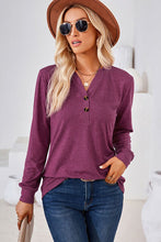 Load image into Gallery viewer, Notched Long Sleeve T-Shirt