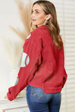 Load image into Gallery viewer, Ball Sequin Dropped Shoulder Raw Hem Jacket