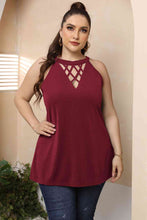 Load image into Gallery viewer, Plus Size Halter Neck Cutout Sleeveless Dress