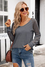 Load image into Gallery viewer, V-Neck Long Raglan Sleeve Top