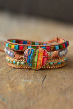 Load image into Gallery viewer, Imperial Jasper & Crystal Layered Bracelet