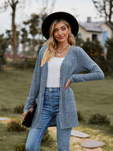 Load image into Gallery viewer, Ribbed Button-UP Caradigan with Pockets
