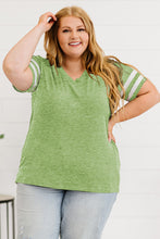Load image into Gallery viewer, Plus Size Striped V-Neck Tee Shirt