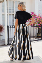 Load image into Gallery viewer, Smocked High-Low Printed Surplice Dress