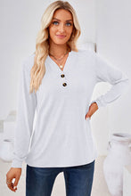 Load image into Gallery viewer, Notched Long Sleeve T-Shirt