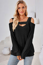 Load image into Gallery viewer, Cutout Square Neck Cold Shoulder T-Shirt
