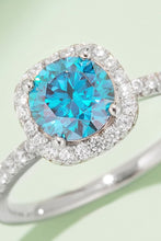 Load image into Gallery viewer, 1 Carat Moissanite 925 Sterling Silver Halo Ring