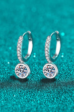Load image into Gallery viewer, 1 Carat Moissanite Rhodium-Plated Drop Earrings