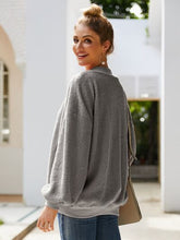 Load image into Gallery viewer, Mock Neck Dropped Shoulder Sweatshirt