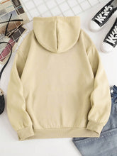Load image into Gallery viewer, Drawstring Dropped Shoulder Hoodie