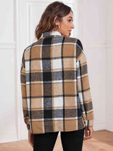 Load image into Gallery viewer, Plaid Collared Neck Button Down Jacket