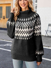 Load image into Gallery viewer, Turtleneck Lantern Sleeve Sweater