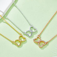 Load image into Gallery viewer, Moissanite 925 Sterling Silver Heart Bow Necklace