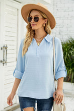 Load image into Gallery viewer, Swiss Dot Johnny Collar Blouse