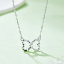 Load image into Gallery viewer, Moissanite 925 Sterling Silver Heart Bow Necklace