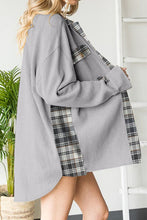 Load image into Gallery viewer, Plaid Button Down Collared Jacket