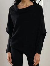Load image into Gallery viewer, Full Size Boat Neck Batwing Sleeve Knit Top