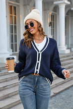 Load image into Gallery viewer, Buttoned V-Neck Long Sleeve Cardigan