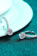 Load image into Gallery viewer, 1 Carat Moissanite Rhodium-Plated Drop Earrings