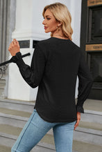 Load image into Gallery viewer, V-Neck Flounce Sleeve Blouse