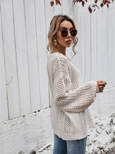 Load image into Gallery viewer, V-Neck Dropped Shoulder Sweater