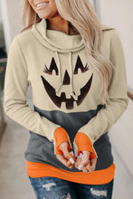 Load image into Gallery viewer, Long Sleeve Jack-O'-Lantern Graphic Sweatshirt