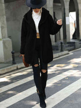 Load image into Gallery viewer, Open Front Ribbed Hooded Coat