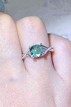 Load image into Gallery viewer, 1 Carat Moissanite Crisscross 925 Sterling Silver Ring