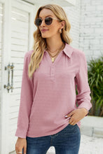 Load image into Gallery viewer, Swiss Dot Johnny Collar Blouse
