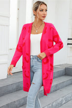 Load image into Gallery viewer, Printed Long Sleeve Cardigan with Pockets