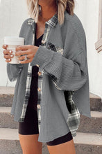 Load image into Gallery viewer, Plaid Button Down Collared Jacket
