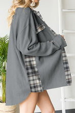 Load image into Gallery viewer, Plaid Button Down Collared Jacket
