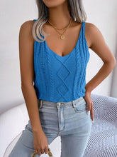 Load image into Gallery viewer, Cable-Knit Scoop Neck Knit Vest