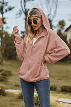 Load image into Gallery viewer, Cable-Knit Long Sleeve Hooded Jacket
