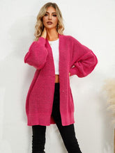 Load image into Gallery viewer, Open Front Dropped Shoulder Cardigan