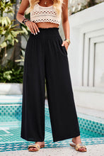 Load image into Gallery viewer, Smocked Wide Leg Pants with Pockets