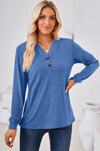 Load image into Gallery viewer, Notched Long Sleeve T-Shirt