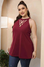 Load image into Gallery viewer, Plus Size Halter Neck Cutout Sleeveless Dress