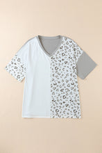 Load image into Gallery viewer, Plus Size Leopard V-Neck T-Shirt