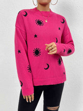Load image into Gallery viewer, Patterned Drop Shoulder Sweater