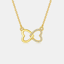 Load image into Gallery viewer, Moissanite 925 Sterling Silver Heart Bow Necklace