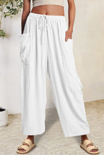 Load image into Gallery viewer, Full Size Pocketed Drawstring Wide Leg Pants