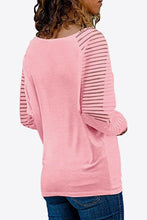 Load image into Gallery viewer, V-Neck Long Raglan Sleeve Top
