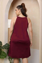 Load image into Gallery viewer, Plus Size Cutout Round Neck Sleeveless Dress