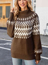 Load image into Gallery viewer, Turtleneck Lantern Sleeve Sweater