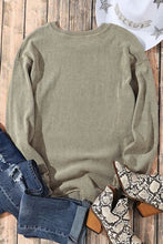Load image into Gallery viewer, Sequin Round Neck Dropped Shoulder Sweatshirt